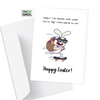 Rad Easter Bunny Skateboard Greeting Card