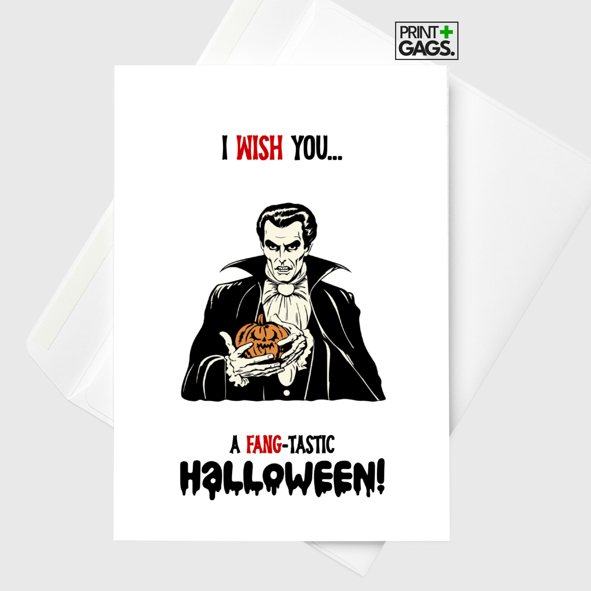 FANG-tastic Halloween Greeting Card