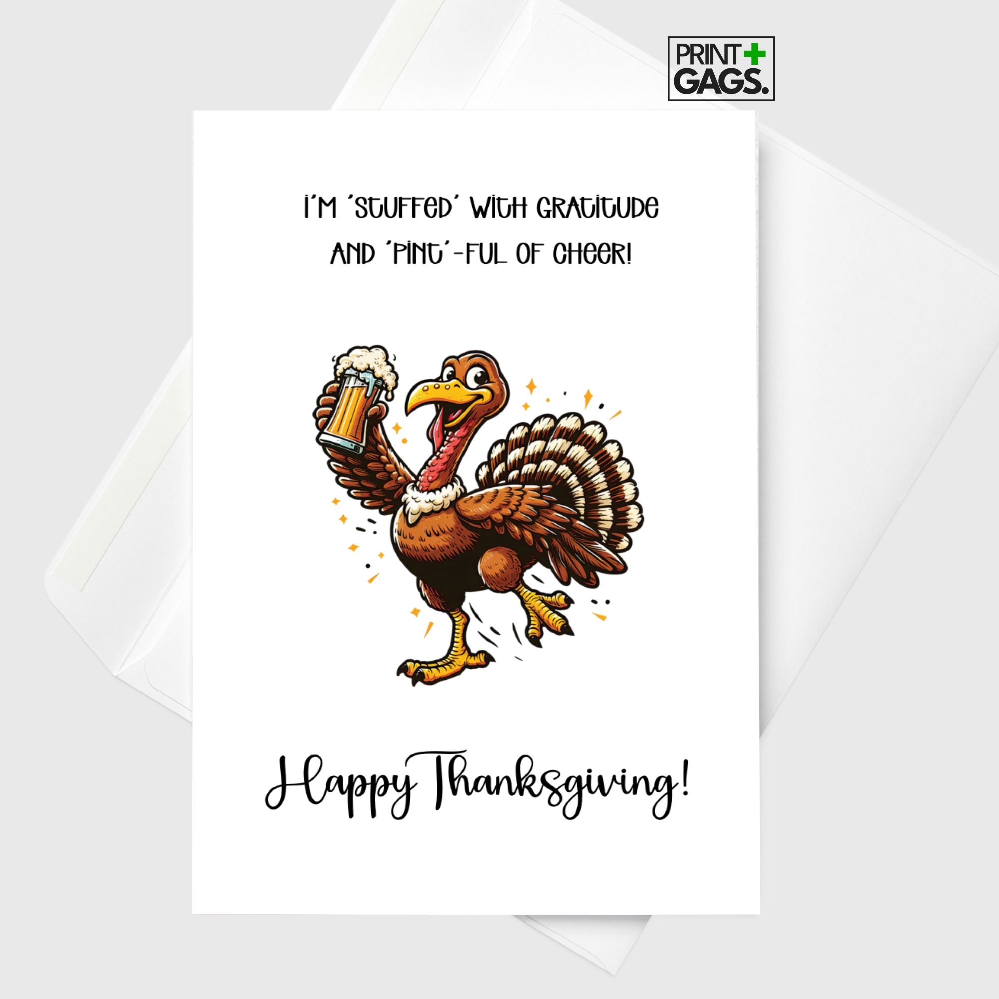 Funny Turkey Thanksgiving Greeting Card