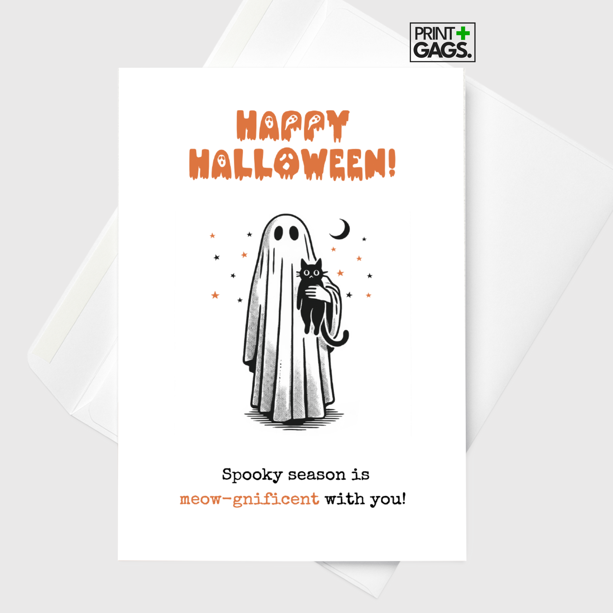 Meow-gnificent Halloween Greeting Card