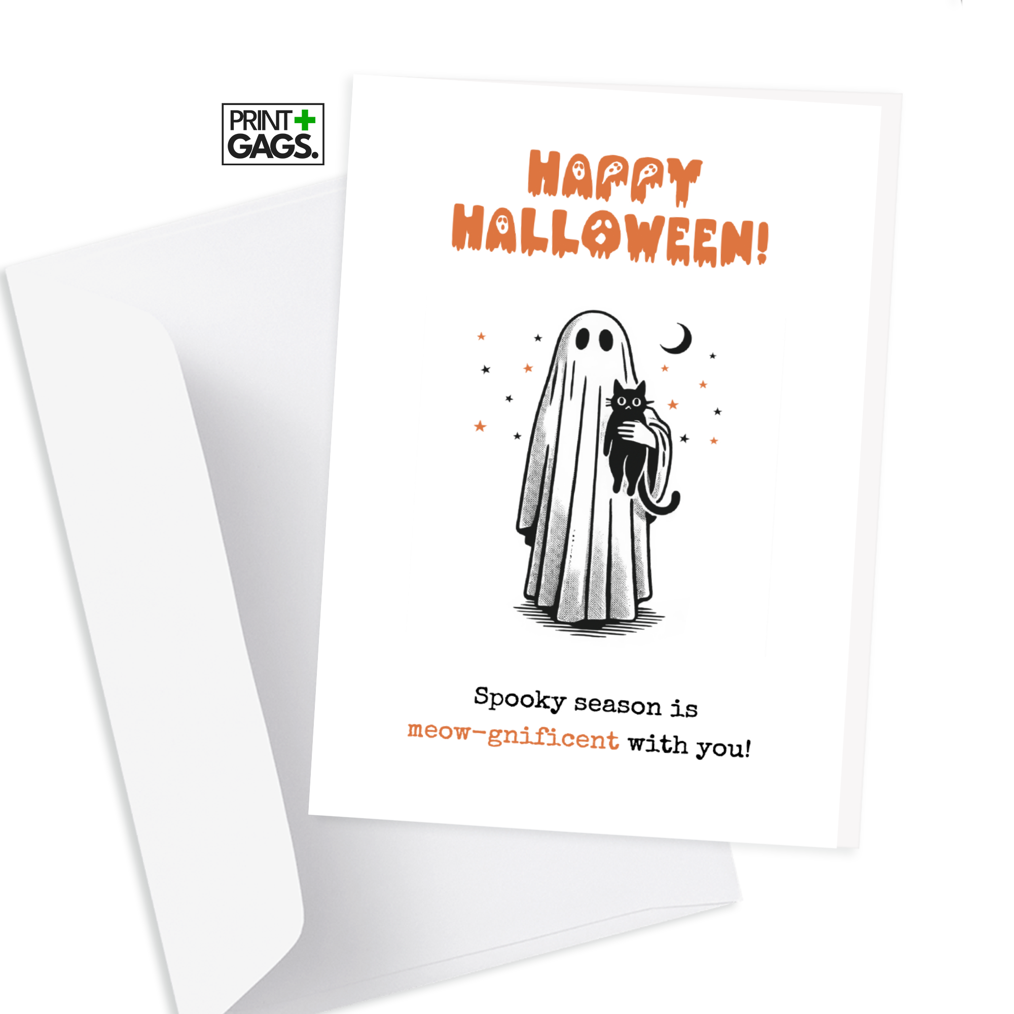 Meow-gnificent Halloween Greeting Card