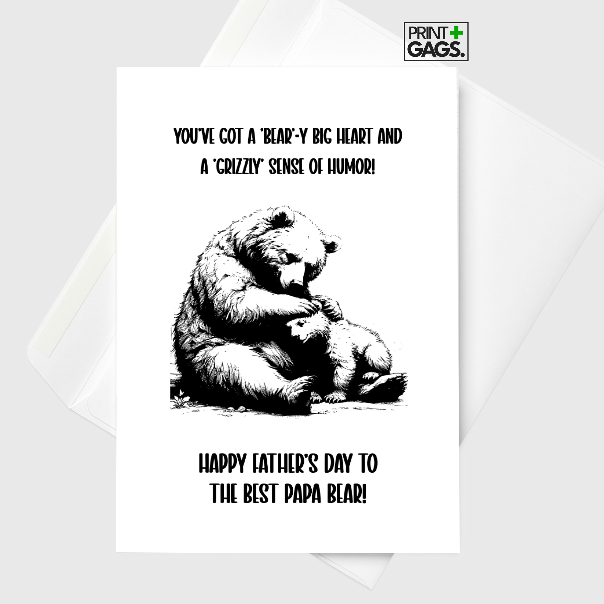 Papa Bear Father's Day Greeting Card