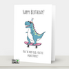 Prehistoric Dinosaur Birthday Greeting Card