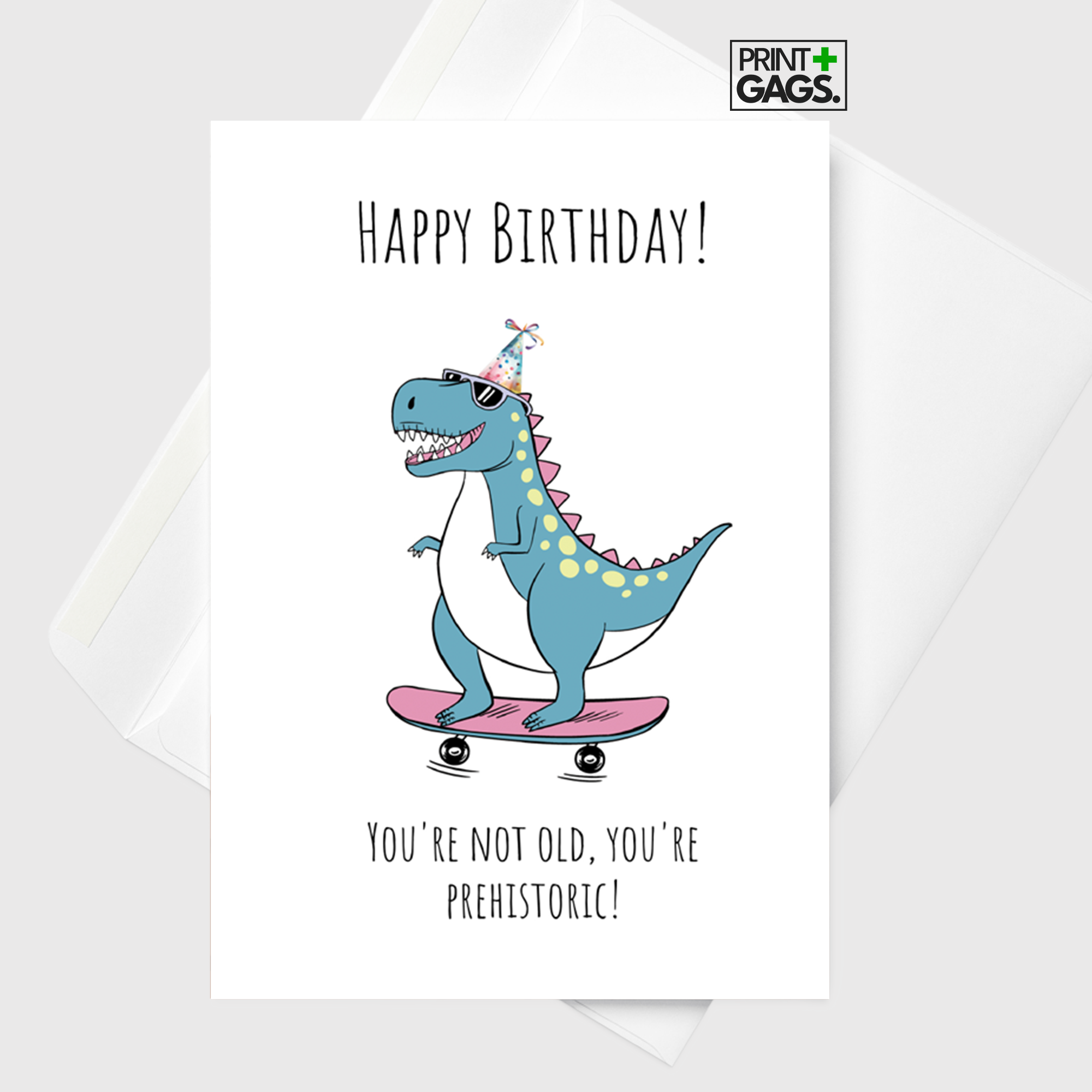 Prehistoric Dinosaur Birthday Greeting Card