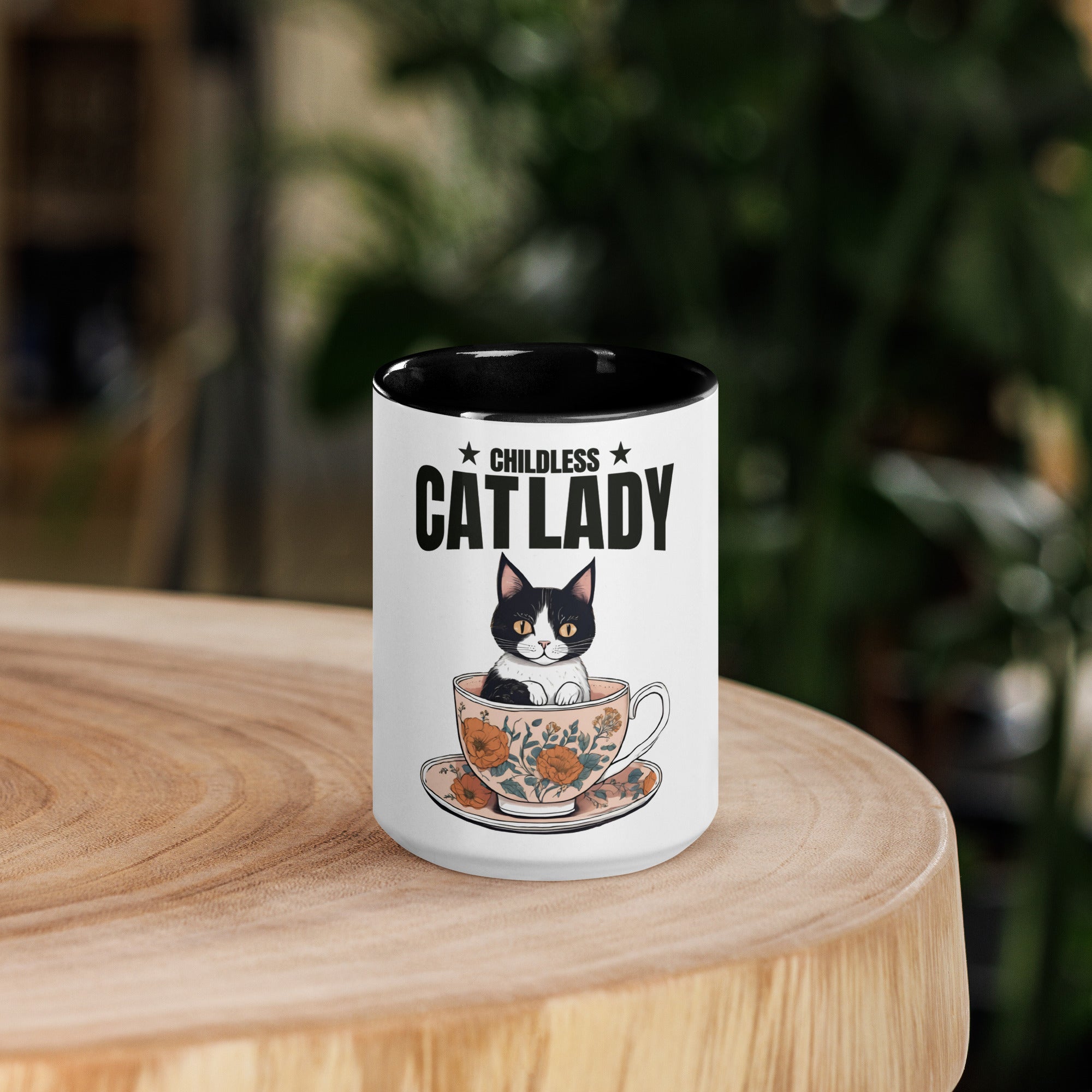 Childless Cat Lady Mug with Color Inside